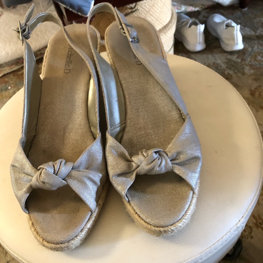 Metallic wedges 10M Michelle D made in Brazil